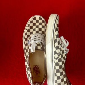 Men’s Black and White Checked Vans